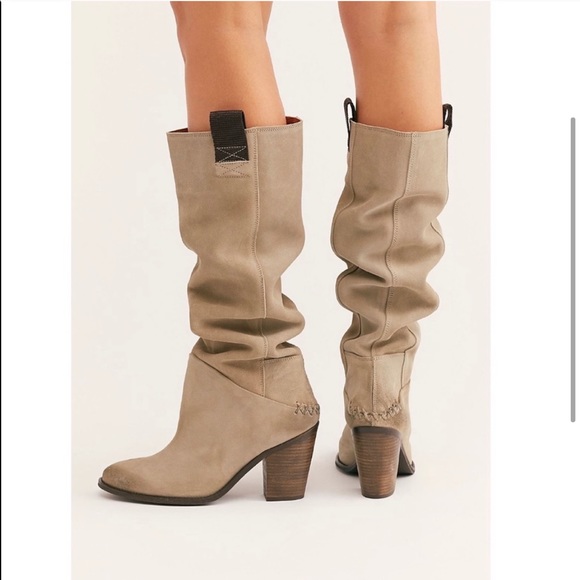 Free People Embroidered Slouch Suede Boot - Picture 2 of 6